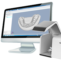 Advanced orthodontic technology equipment used for digital teeth scanning and treatment planning